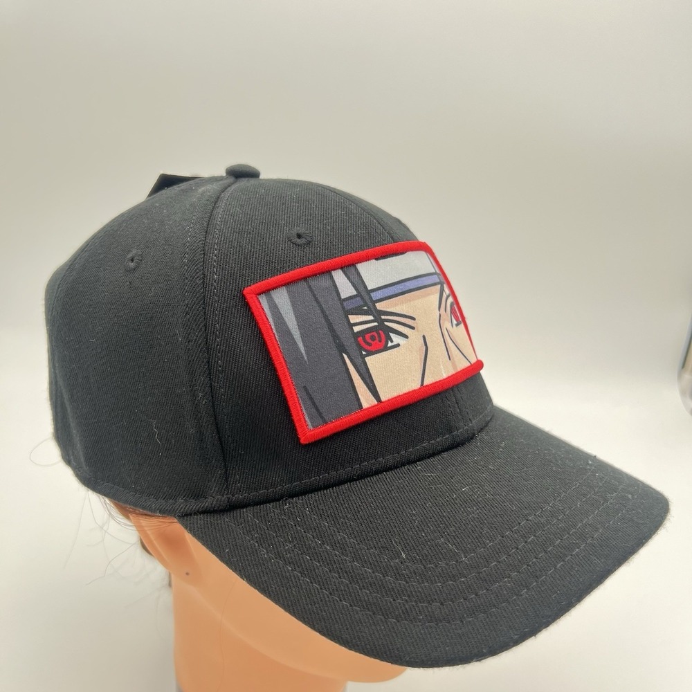 Naruto Itachi Uchiha Sharingan Snapback Hat Anime Cap‎ Black New With Tags